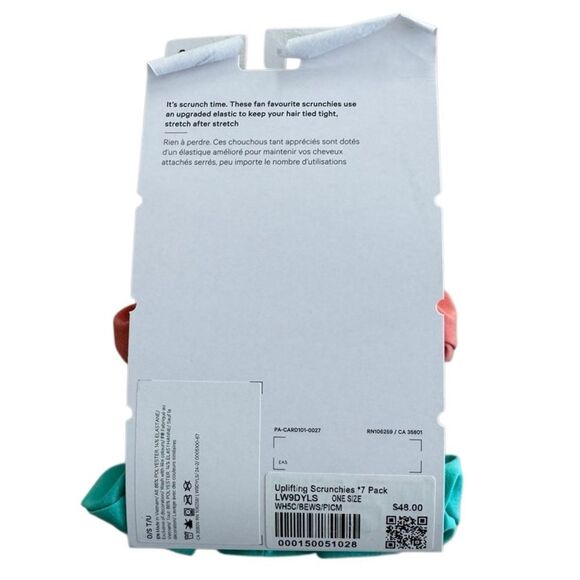 2 Lululemon Uplifting Scrunchies: Wander Teal and Coral Kiss - Picture 5 of 6